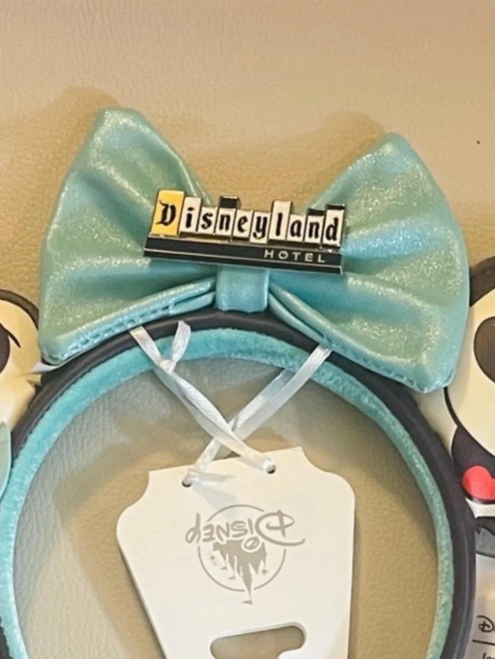 ✨ Disneyland Hotel Minnie & Mickey Ears Headband - Teal Bow